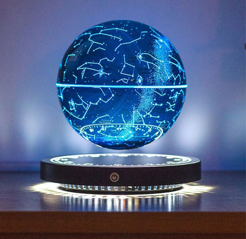 Lampe Constellation Rotative en Lévitation – Globe d’Étoiles Flottant Magique Table Lamp Electro Paris