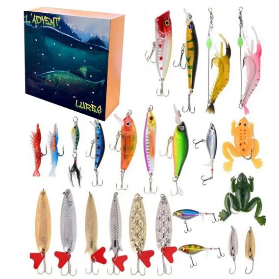 Calendrier De L’Avent – Coffret De Pêche De Noël 2025 Pour Amateurs De Pêche Christmas Fishing Blind Box Electro Paris