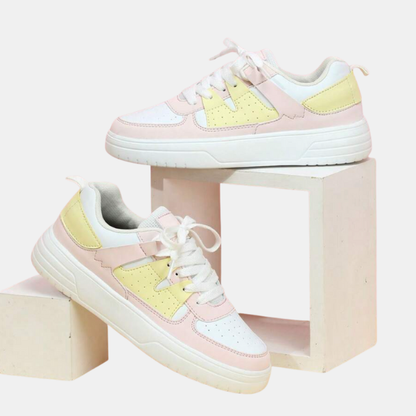 Sneakers Femme Élégance – Confort et Style Shoes Electro Paris Arc-en-ciel jaune 36