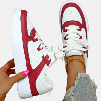 Sneakers Femme Élégance – Confort et Style Shoes Electro Paris Rouge 36