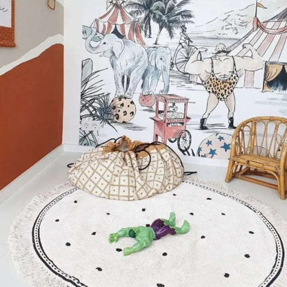 Tapis De Jeu – Soft White Playmat For Children's Room With Dot & Tassel Detail Baby & Children Electro Paris