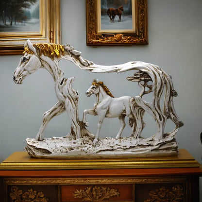 Statuette de Cheval Galopant Élégante pour Décoration Artistique Soins de la peau Electro Paris Default