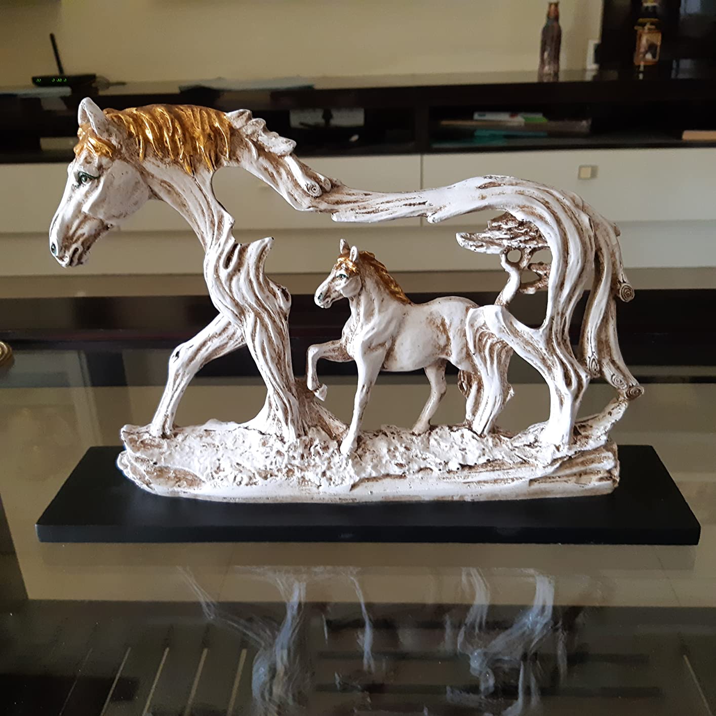 Statuette de Cheval Galopant Élégante pour Décoration Artistique Soins de la peau Electro Paris