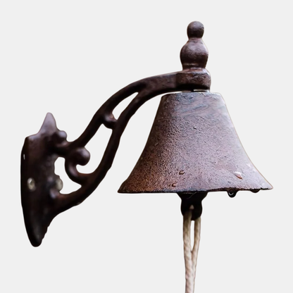 Sonnette Vintage en Fonte – Cloche Manuelle Élégante et Durable Pour Entrée Sonnette et carillons Electro Paris Classique