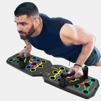 Station d'entraînement pliable – Compacte et résistante jusqu'à 300 kg Équipement d'exercice et de fitness Electro Paris Noir