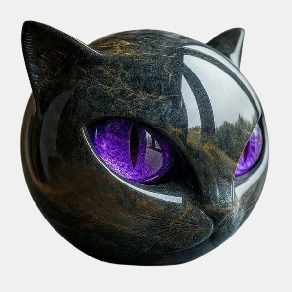 Statue Chat Noir – Décor Mystique et Gothique Home and decoration Electro Paris Violet