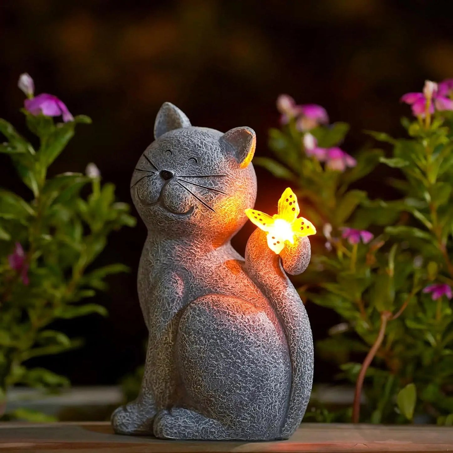 Lumière de Jardin Solaire Chat en Résine pour un Décor Fantaisiste Statues de jardin Electro Paris Default