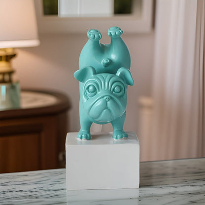 Décoration – Sculpture Bulldog Abstraite en Résine, Figurine Moderne pour Intérieur Élégant Figurines et statues Electro Paris