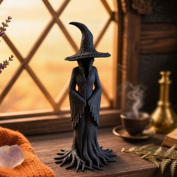 Décoration – Figurine Sorcière de l’Ombre en Résine, 15 cm, Décoration Fantastique Noire et Violette pour Collectionneurs Figurines et Statues Electro Paris Default