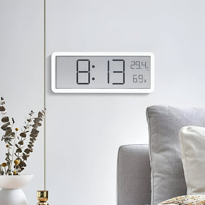 Horloge Murale LED Élégante avec Affichage de la Température et de l’Humidité – Décoration Moderne pour la Maison Wall clock Electro Paris