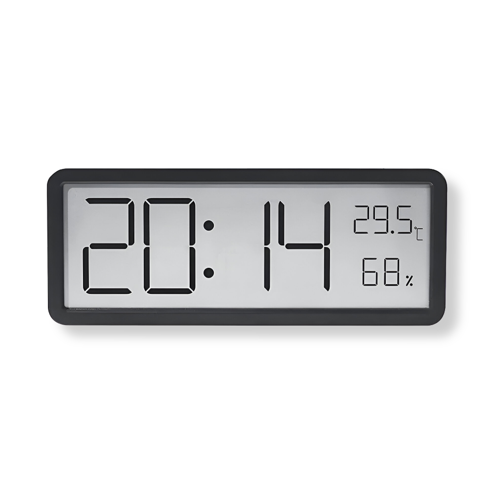 Horloge Murale LED Élégante avec Affichage de la Température et de l’Humidité – Décoration Moderne pour la Maison Wall clock Electro Paris