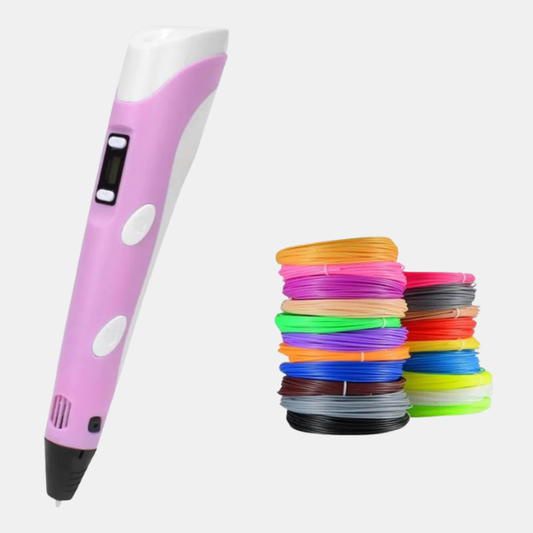 Stylo 3D Artistique – Créativité Sans Limites Electro Paris Rose + 5 mètres de matériel consommable en 20 couleurs