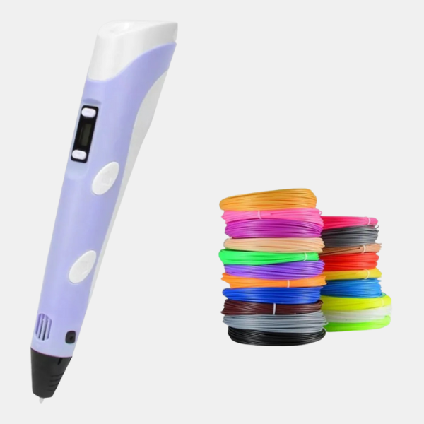 Stylo 3D Artistique – Créativité Sans Limites Electro Paris Violet + 5 mètres de matériel consommable en 20 couleurs
