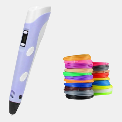Stylo 3D Artistique – Créativité Sans Limites Electro Paris Violet + 5 mètres de matériel consommable en 20 couleurs