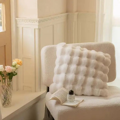 Couverture En Fourrure – Plaid En Fausse Fourrure De Lapin Ultra Doux À Motif Vague Blanket Electro Paris