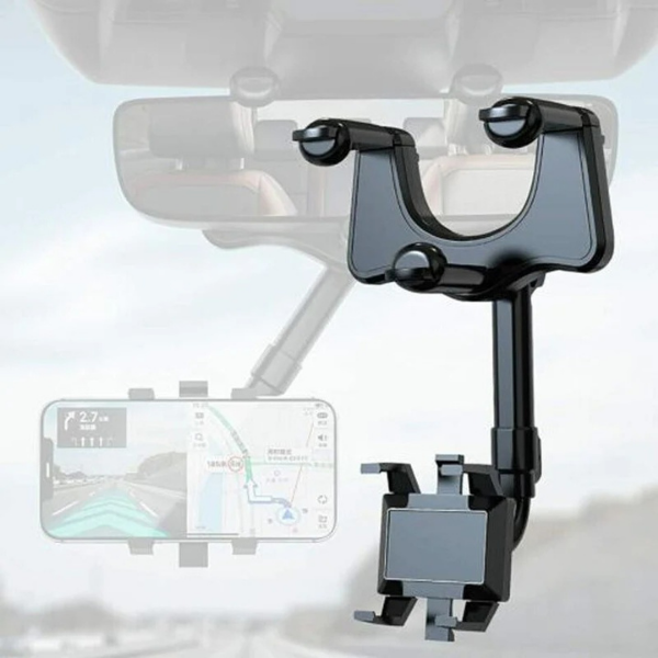 Support Téléphone Universel – Mains Libres pour Rétroviseur de Voiture rearview mirror phone holder Electro Paris