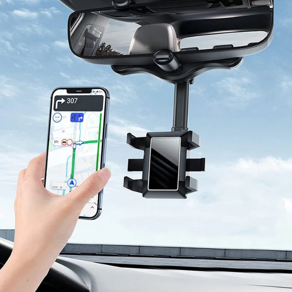 Support Téléphone Universel – Mains Libres pour Rétroviseur de Voiture rearview mirror phone holder Electro Paris