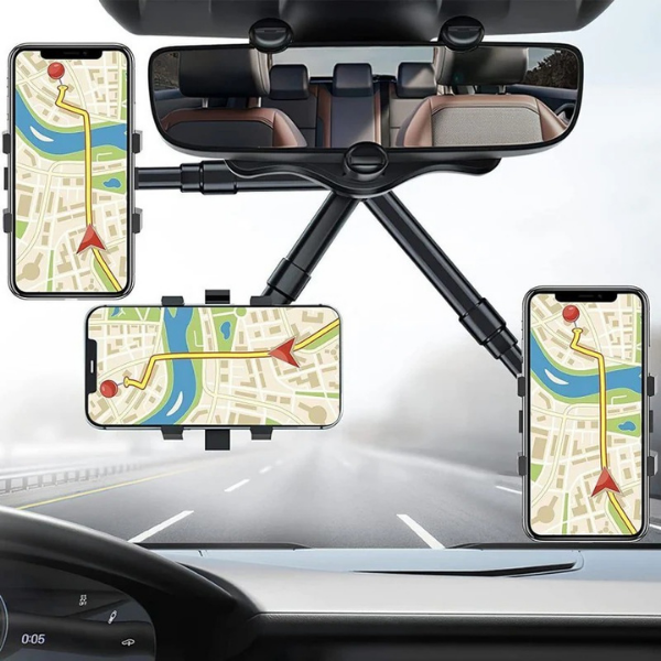 Support Téléphone Universel – Mains Libres pour Rétroviseur de Voiture rearview mirror phone holder Electro Paris