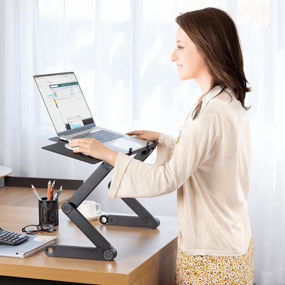 Support Ergonomique pour Ordinateur Portable à Rotation 360° – Rehausseur Réglable en Aluminium pour Bureau Fournitures de bureau Electro Paris Default
