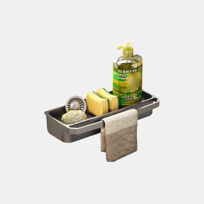 Support d'Évier Réglable pour Robinet – Organisateur en Aluminium pour Éponge et Savon Rangement et organisation de cuisine Electro Paris gris-02