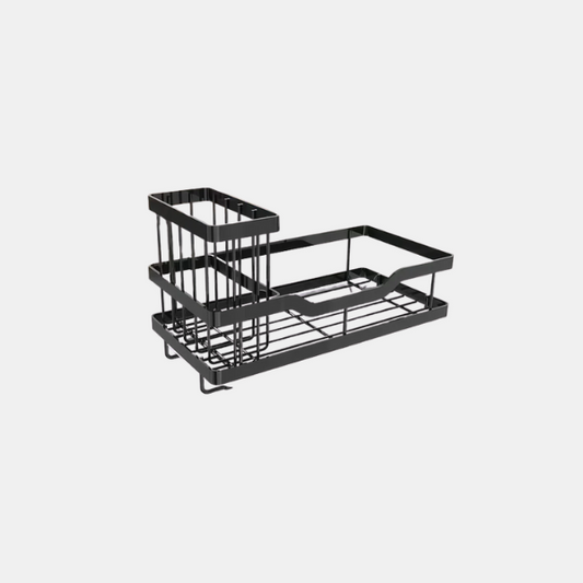 Support d'Évier de Cuisine Auto-Drainant – Porte-Éponge en Acier Inoxydable pour Comptoir Rangement et organisation de cuisine Electro Paris noir