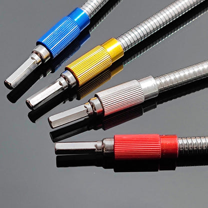 Porte-Embout d'Extension Flexible pour Perceuse – Rallonge Universelle à Queue Hexagonale Supports de forets Electro Paris Rouge Argent