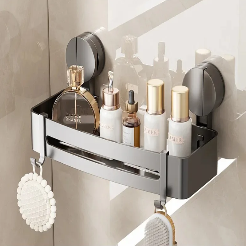 Étagère d'Angle à Ventouse pour Douche – Organisateur de Rangement de Salle de Bain Sans Perçage Organisateurs de salle de bain Electro Paris Carré