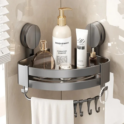 Étagère d'Angle à Ventouse pour Douche – Organisateur de Rangement de Salle de Bain Sans Perçage Organisateurs de salle de bain Electro Paris Triangle avec Barre