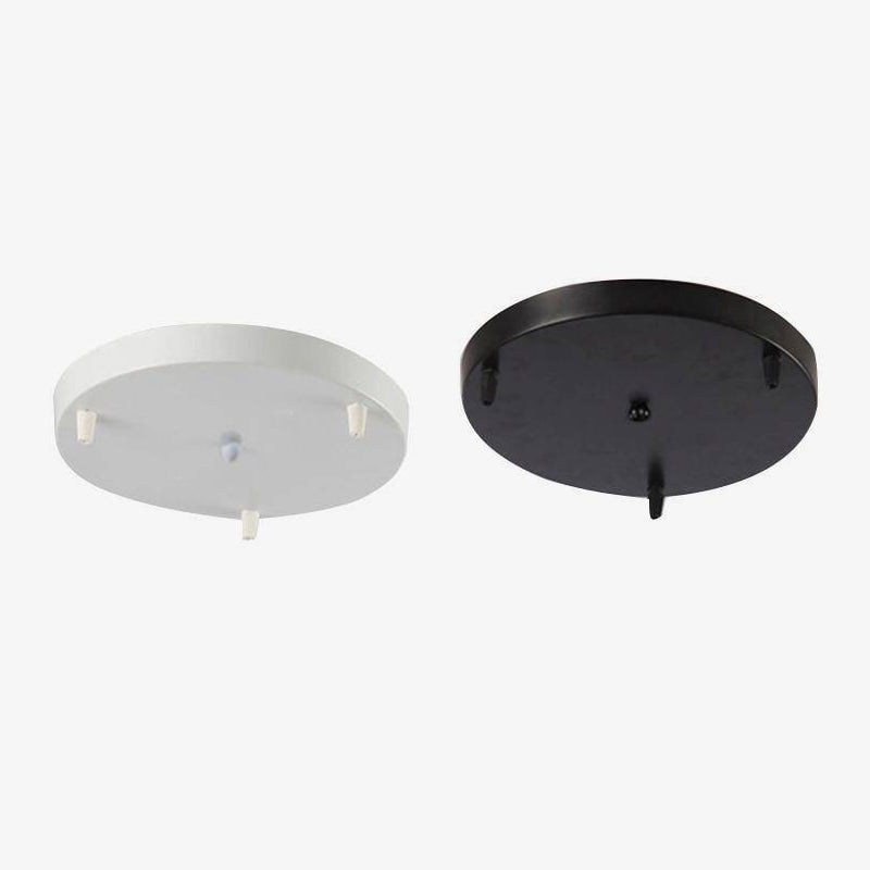 Plaque de Suspension Ronde en Métal – Support pour Luminaire, Couleur Noir ou Blanc Appareils d'éclairage Electro Paris