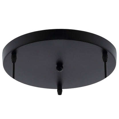 Plaque de Suspension Ronde en Métal – Support pour Luminaire, Couleur Noir ou Blanc Appareils d'éclairage Electro Paris Noir - 2 trous 10cm