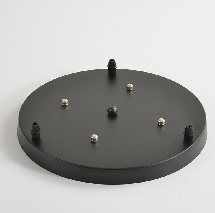 Plaque de Suspension Ronde en Métal – Support pour Luminaire, Couleur Noir ou Blanc Appareils d'éclairage Electro Paris