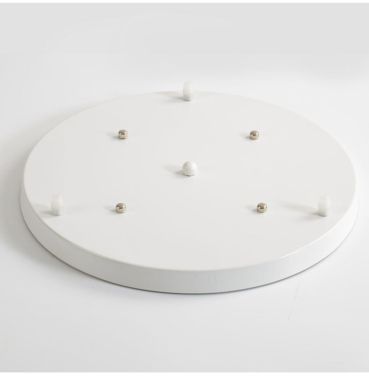 Plaque de Suspension Ronde en Métal – Support pour Luminaire, Couleur Noir ou Blanc Appareils d'éclairage Electro Paris Blanc - 1 trou 10cm