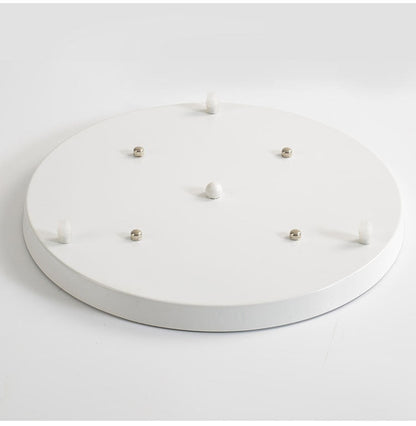 Plaque de Suspension Ronde en Métal – Support pour Luminaire, Couleur Noir ou Blanc Appareils d'éclairage Electro Paris Blanc - 1 trou 10cm