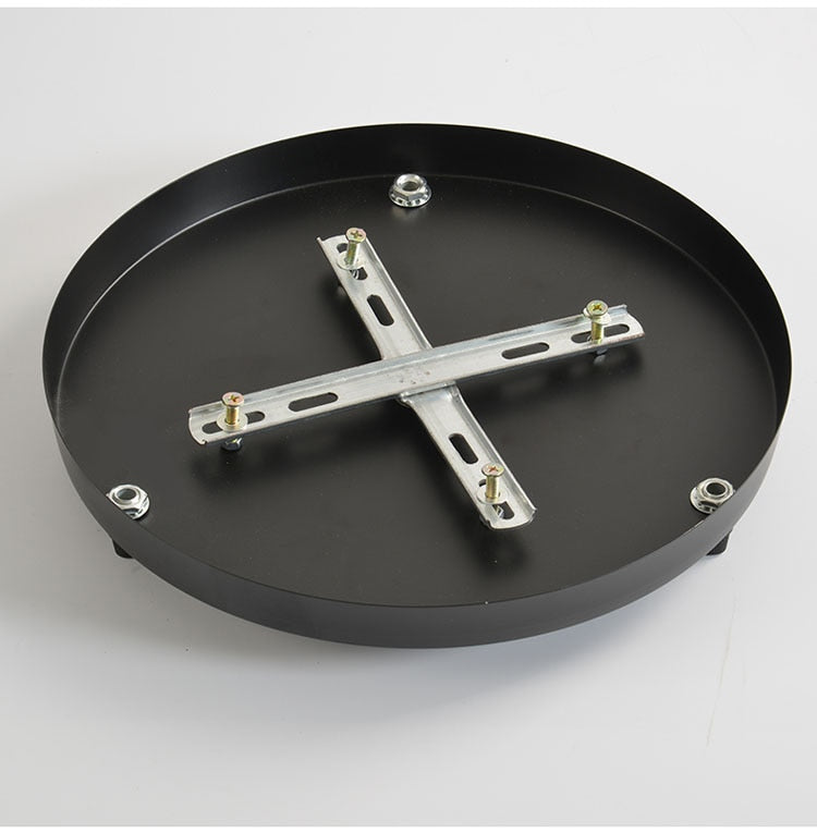Plaque de Suspension Ronde en Métal – Support pour Luminaire, Couleur Noir ou Blanc Appareils d'éclairage Electro Paris