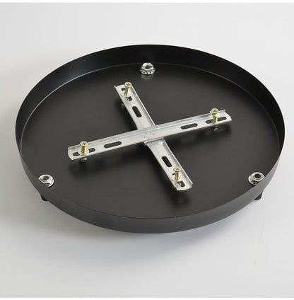 Plaque de Suspension Ronde en Métal – Support pour Luminaire, Couleur Noir ou Blanc Appareils d'éclairage Electro Paris