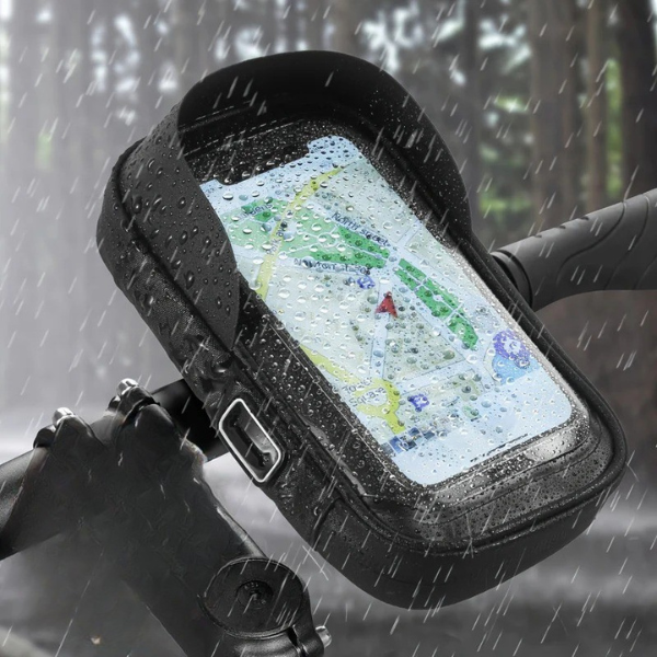 Support Étanche pour Smartphone Vélo & Moto – Sac de Guidon Rotatif 360° *Waterdichte Fiets- en Motor Telefoonhouder – Handvat Tas met 360° Draaioptie Electro Paris