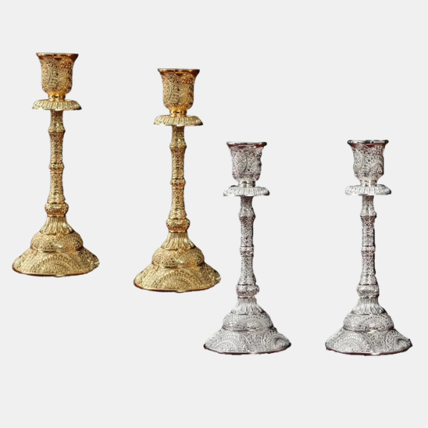 Supports Luminaire Laiton – Lot de 2 Élégants Candle Holders Electro Paris