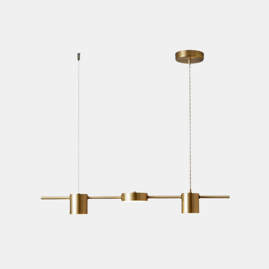 Suspension Dôme Moderne en Aluminium pour Éclairage Élégant d'Îlot de Cuisine Éclairage Electro Paris Dorado 3 (70 cm) Lumière froide