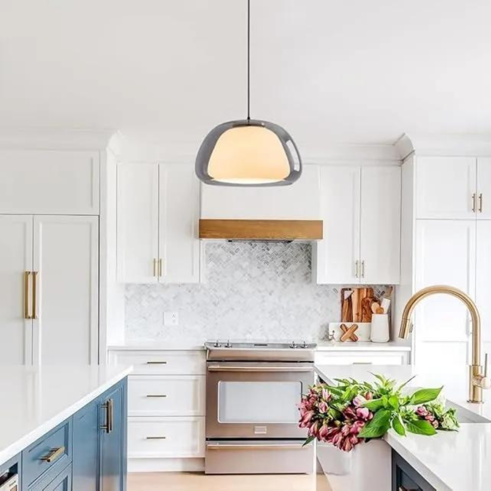 Suspension En Verre Élégante Dôme Luminaire Design Moderne Ajustable Lampe suspendue Electro Paris