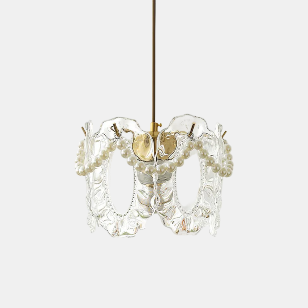 Suspension En Verre Fleurie Pour Éclairage Élégant - Design Artistique 20cm lampe suspendue Electro Paris