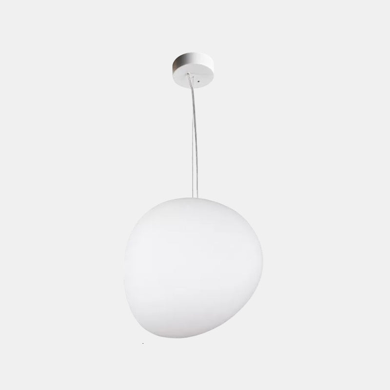 Suspension Galet Flottant pour Espaces Repas Élégants Plafonnier Electro Paris Blanc 23 cm