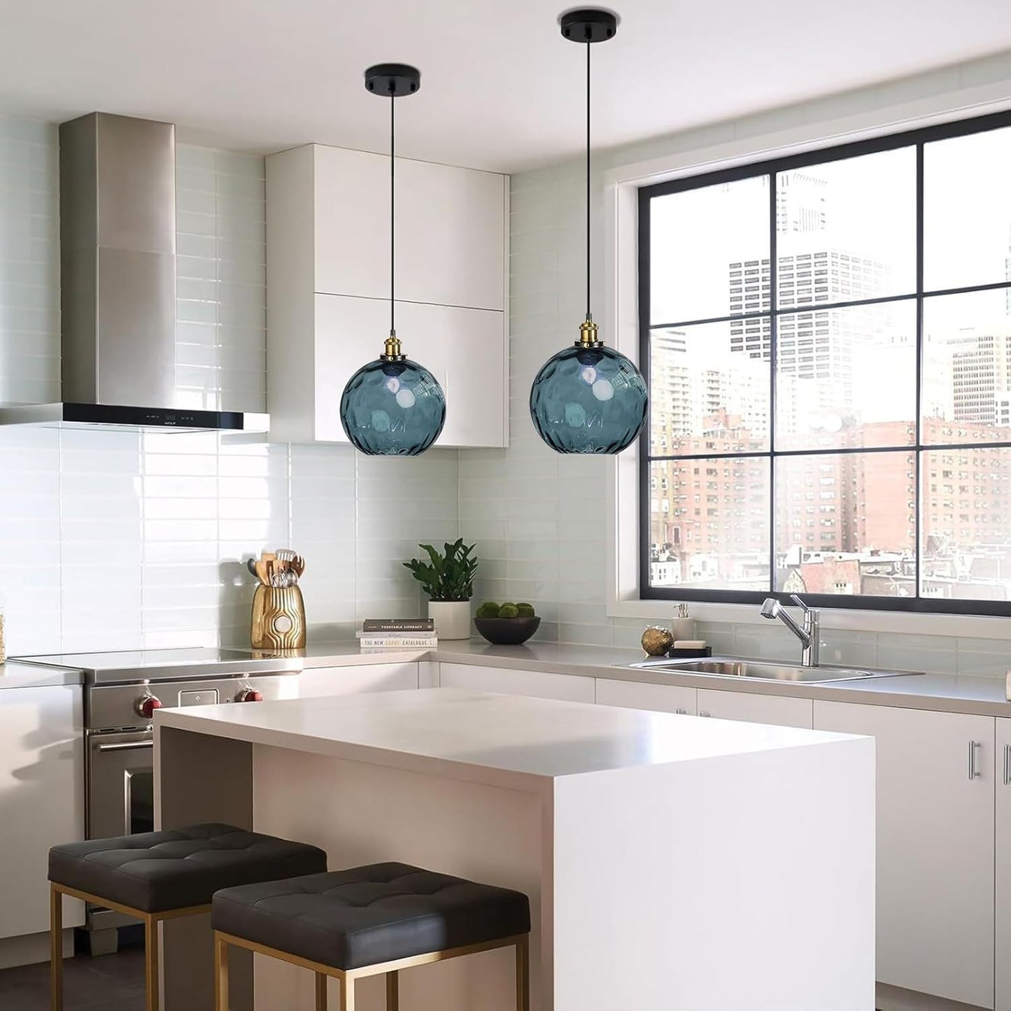 Suspension Globe en Verre avec Fer Forgé pour Éclairage d'Accentuation Moderne Luminaires Electro Paris