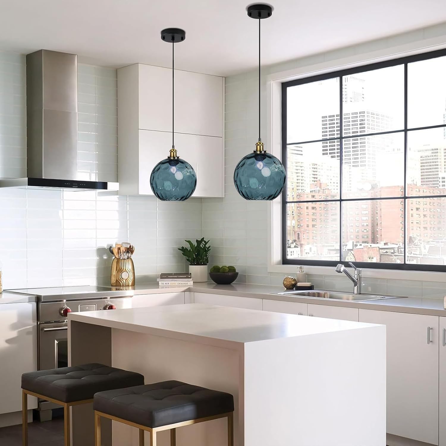 Suspension Globe en Verre avec Fer Forgé pour Éclairage d'Accentuation Moderne Luminaires Electro Paris