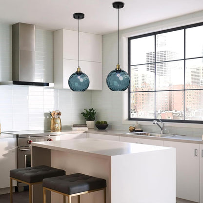 Suspension Globe en Verre avec Fer Forgé pour Éclairage d'Accentuation Moderne Luminaires Electro Paris