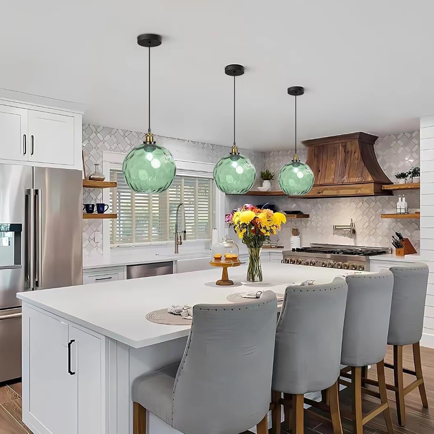 Suspension Globe en Verre avec Fer Forgé pour Éclairage d'Accentuation Moderne Luminaires Electro Paris