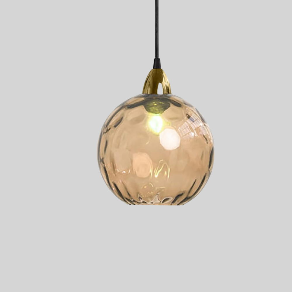 Suspension Globe en Verre avec Fer Forgé pour Éclairage d'Accentuation Moderne Luminaires Electro Paris Ambre Blanc froid