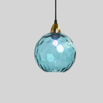 Suspension Globe en Verre avec Fer Forgé pour Éclairage d'Accentuation Moderne Luminaires Electro Paris Bleu ciel Blanc froid