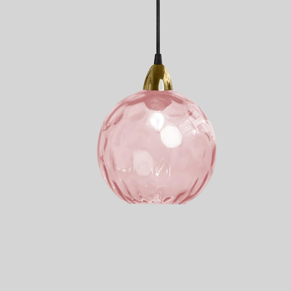 Suspension Globe en Verre avec Fer Forgé pour Éclairage d'Accentuation Moderne Luminaires Electro Paris Rose Blanc froid