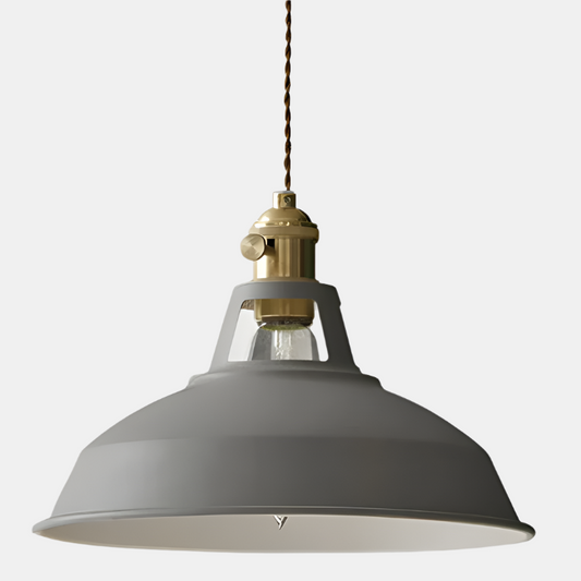 Suspension Industrielle Vintage avec Chaîne Réglable Ceiling Lamp Electro Paris Gris