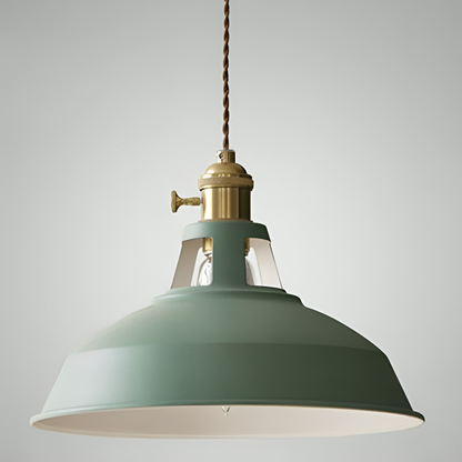 Suspension Industrielle Vintage avec Chaîne Réglable Ceiling Lamp Electro Paris Vert